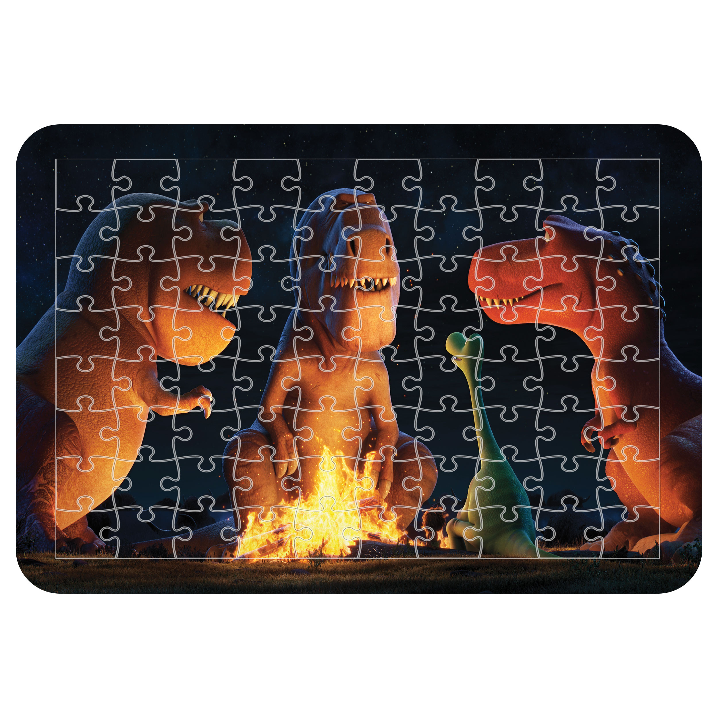 پازل 54 تکه اطلس آبی طرح کارتون دایناسور مدل P1351