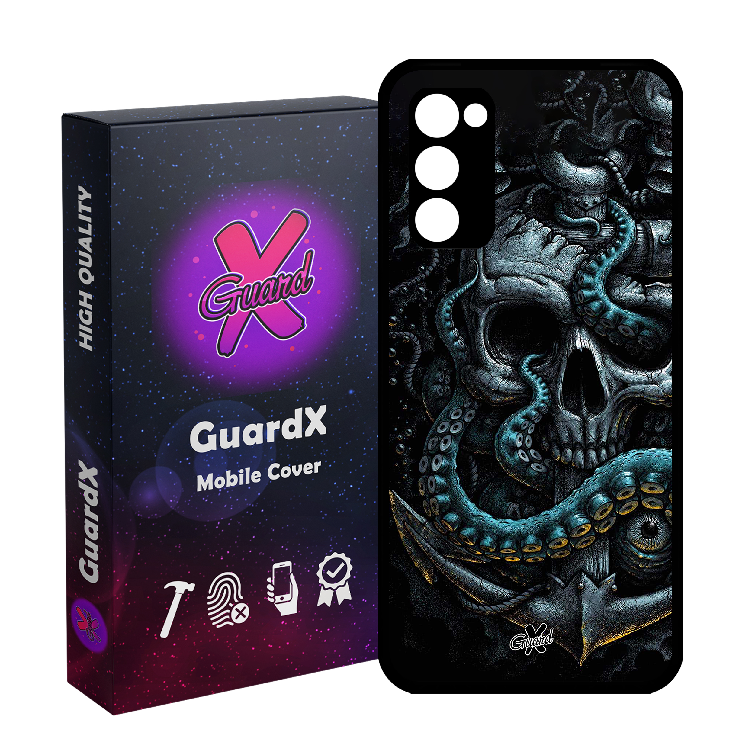 کاور گارد ایکس طرح جمجمه مدل Glass10563 مناسب برای گوشی موبایل سامسونگ Galaxy S20 FE