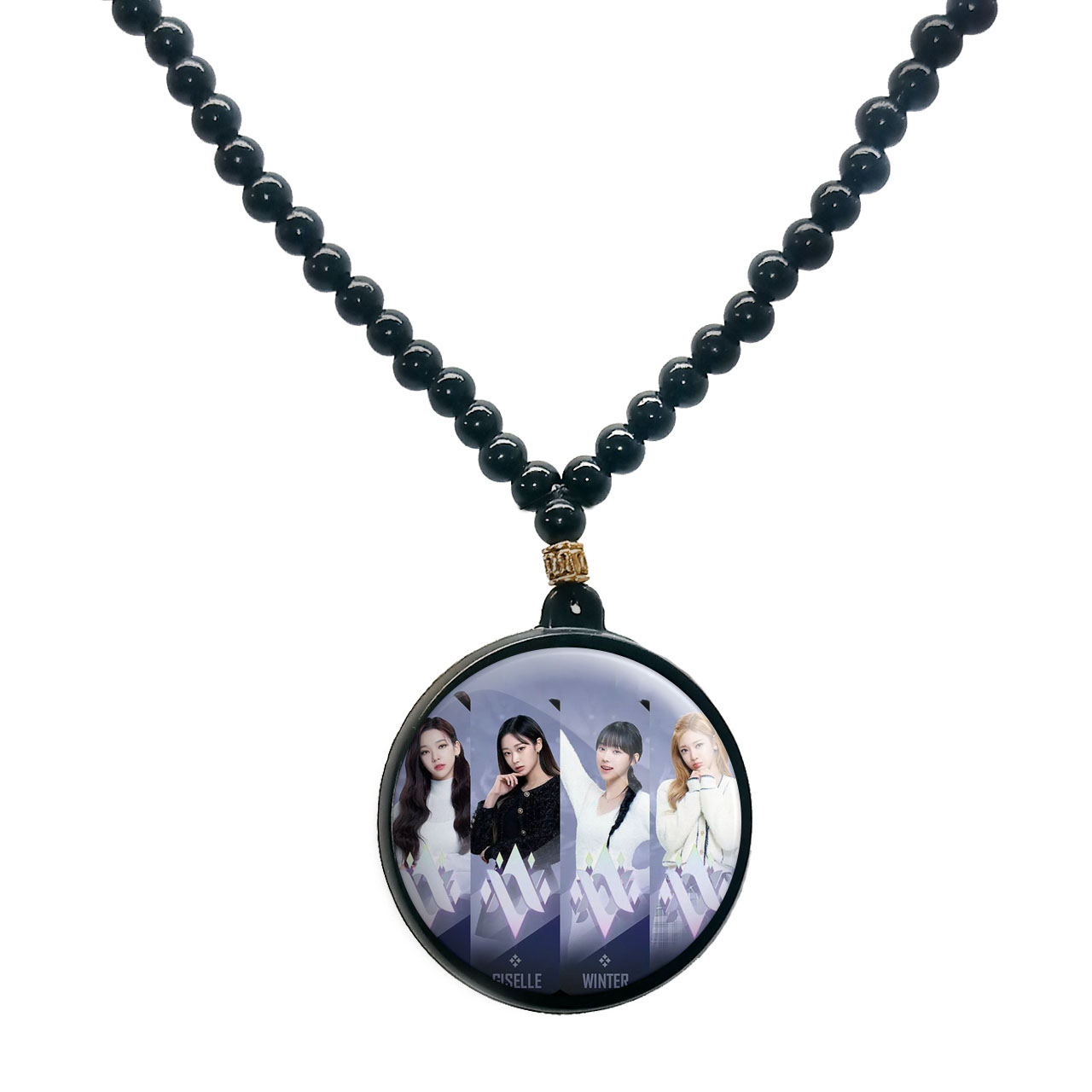 گردنبند پرمانه طرح aespa کد pmd.18501 مدل دو طرفه