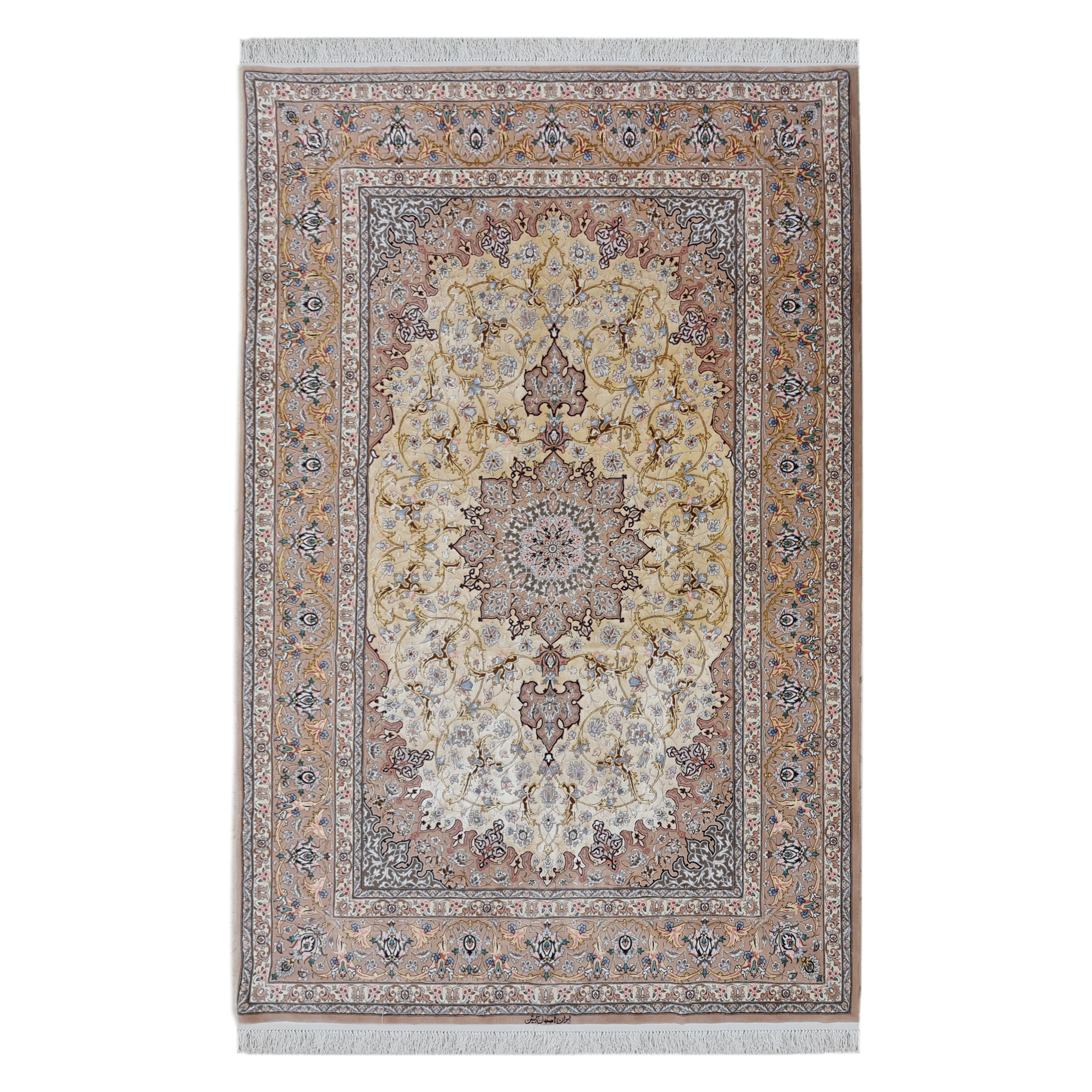 فرش دستبافت چهار متری مدل اصفهان آبتین کد 1232