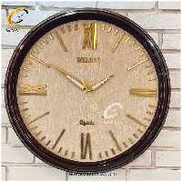 ساعت دیواری اورجینال ولدر PVC قهوه ای| کد رفرنس 640