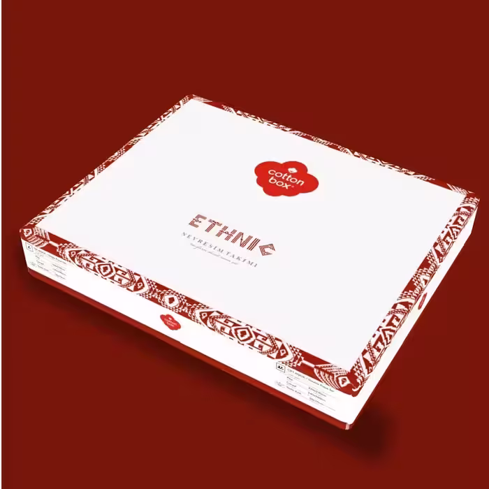 سرویس ملحفه کاتن باکس مدل ethnic دو نفره 4 تکه
