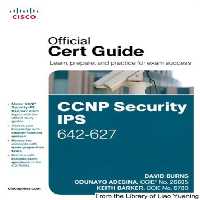 خرید و دانلود نسخه کامل کتاب CCNP Security IPS 642-627. Official Certification Guide