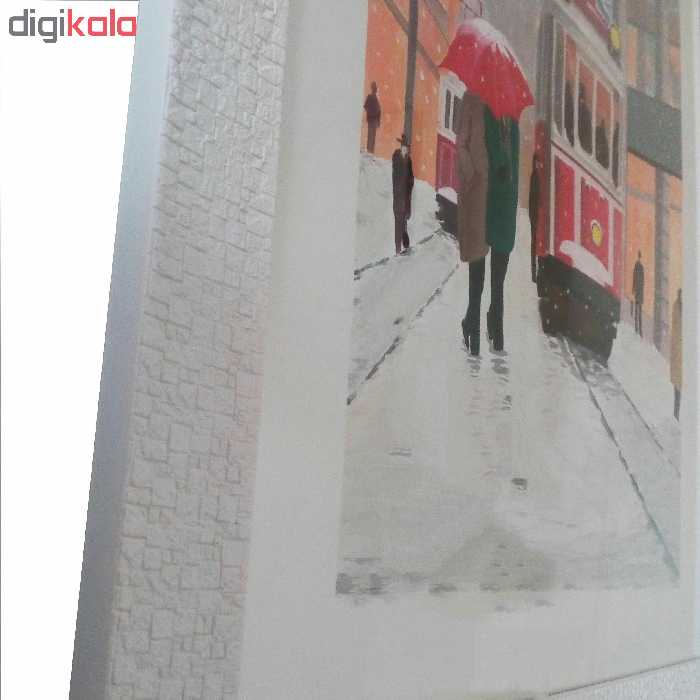 تابلو نقاشی طرح شب برفی