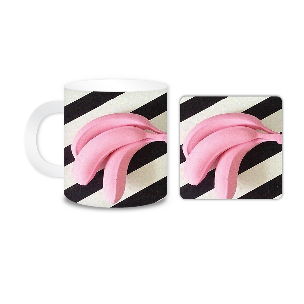 ماگ مدل موز کد 1321 به همراه زیر لیوانی