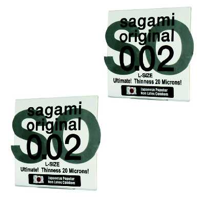 کاندوم ساگامی مدل 0.02 بسته 2 عددی