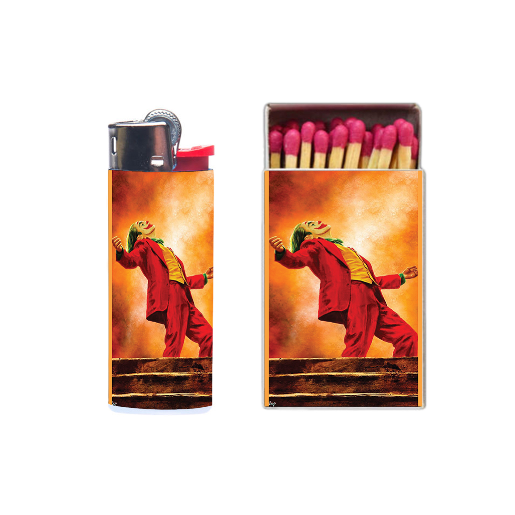 فندک مدل جوکر  کد 813 به همراه کبریت