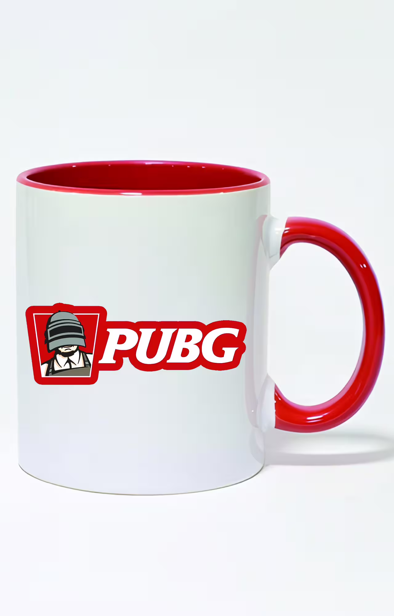 ماگ دسته و داخل رنگی طرح pubg کد 3467