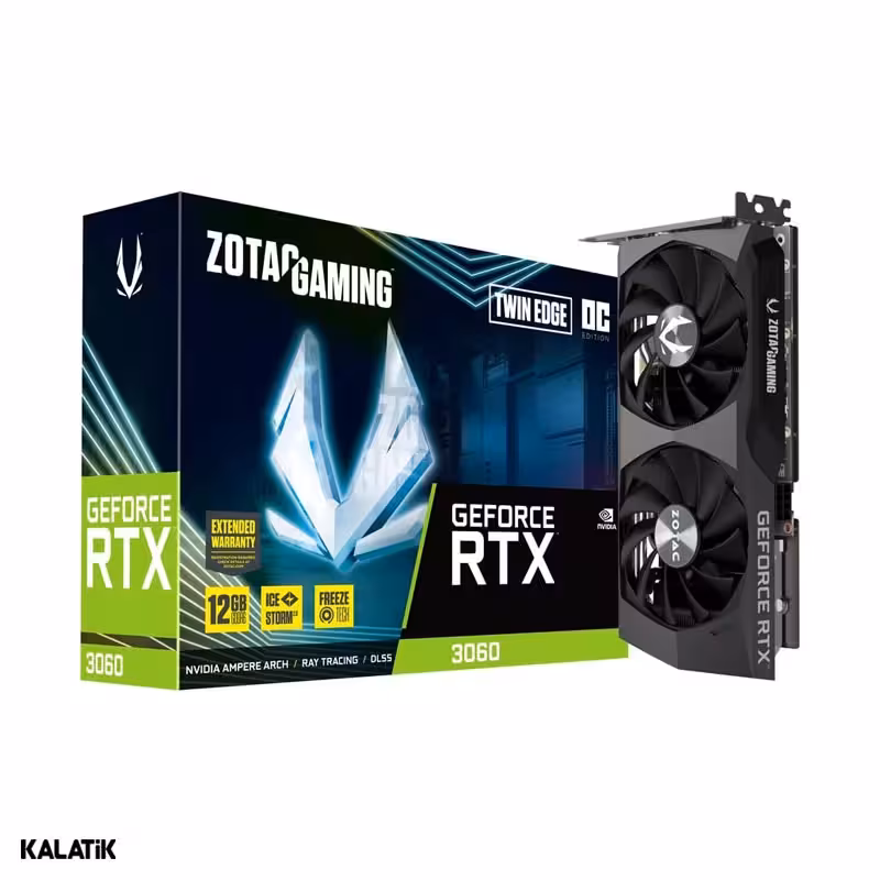 کارت گرافیک زوتک مدل GAMING GeForce RTX 3060 Twin Edge 12GB GDDR6 OC Edition