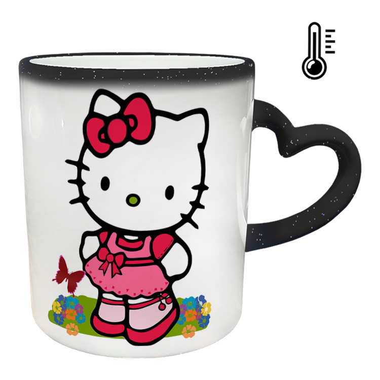 ماگ حرارتی مدل دسته قلبی اکلیلی طرح کیتی کد 80