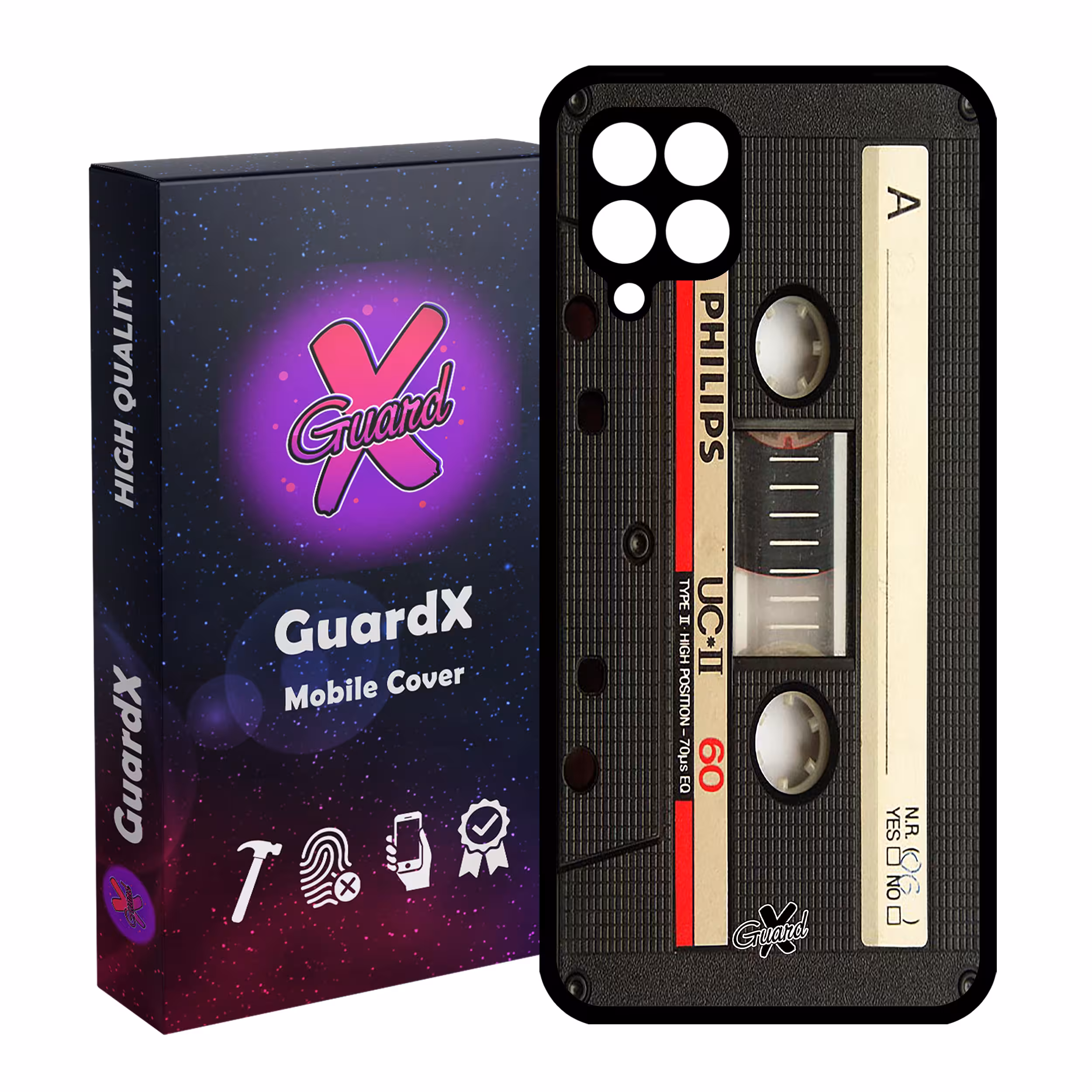 کاور گارد ایکس طرح Cassette مدل Glass10063 مناسب برای گوشی موبایل سامسونگ Galaxy A12