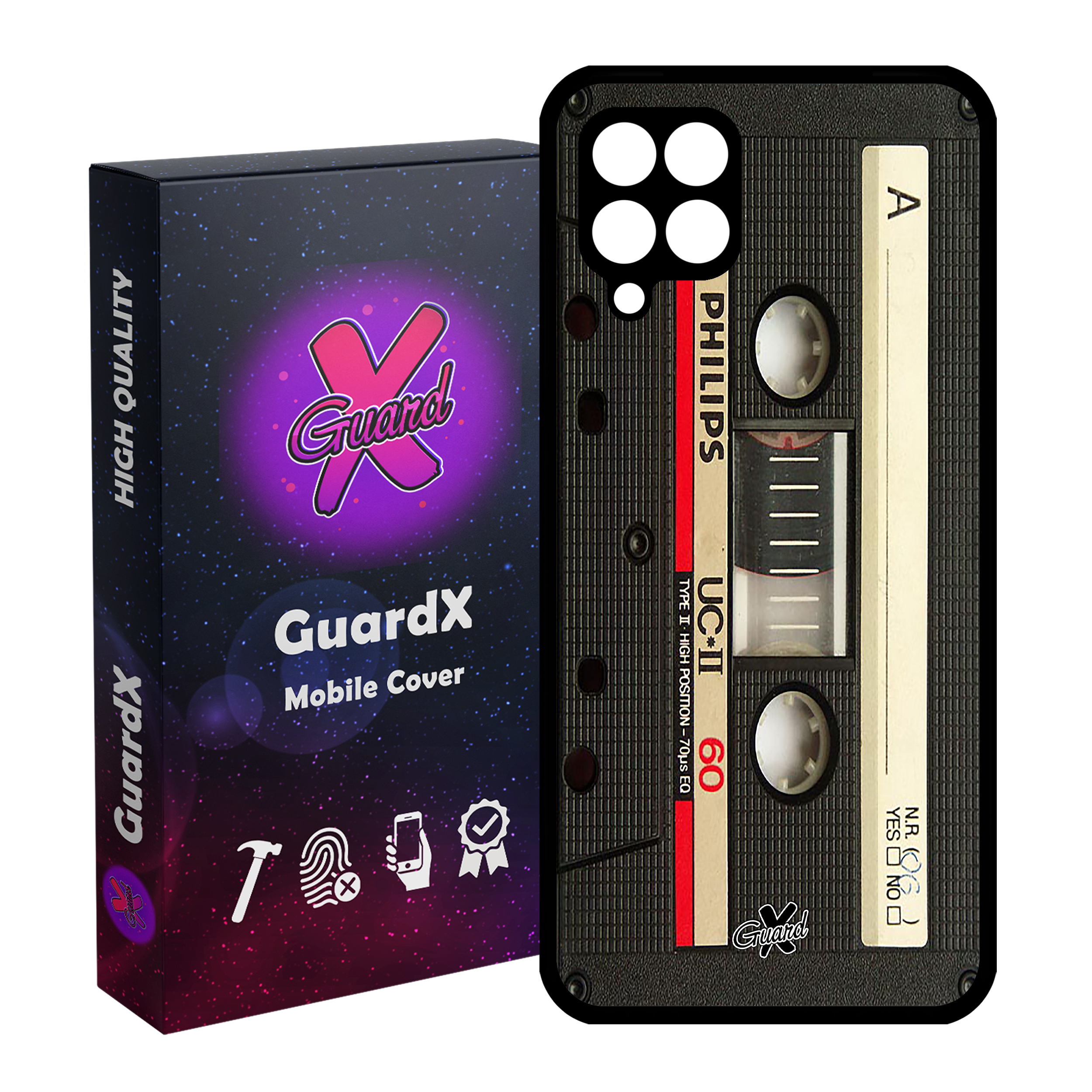 کاور گارد ایکس طرح Cassette مدل Glass10063 مناسب برای گوشی موبایل سامسونگ Galaxy A12