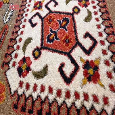 فرش ماشینی زمرد مشهد کد 266 زمینه بژ