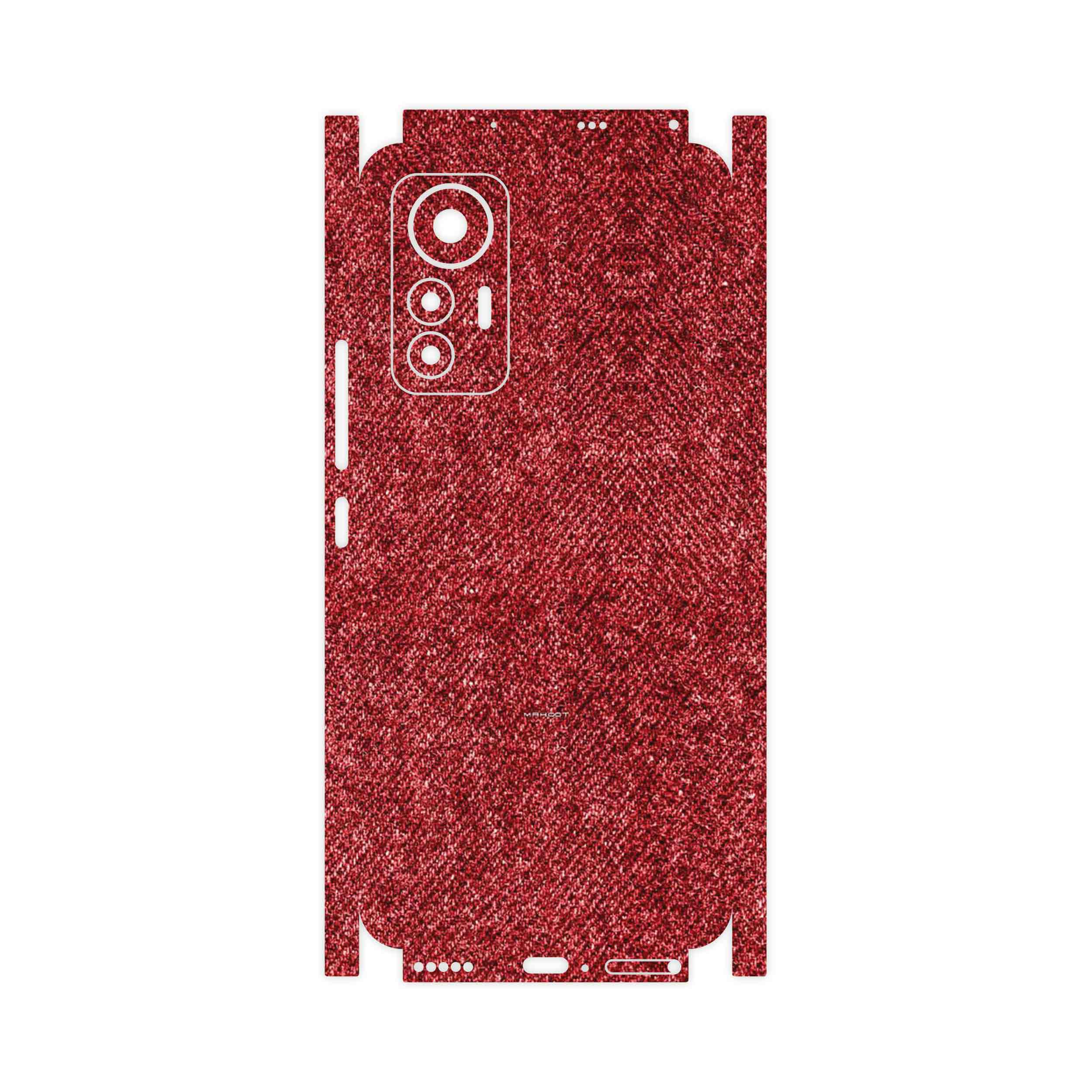 برچسب پوششی ماهوت مدل Fabric Texture 4-FullSkin مناسب برای گوشی موبایل شیائومی 12 Lite