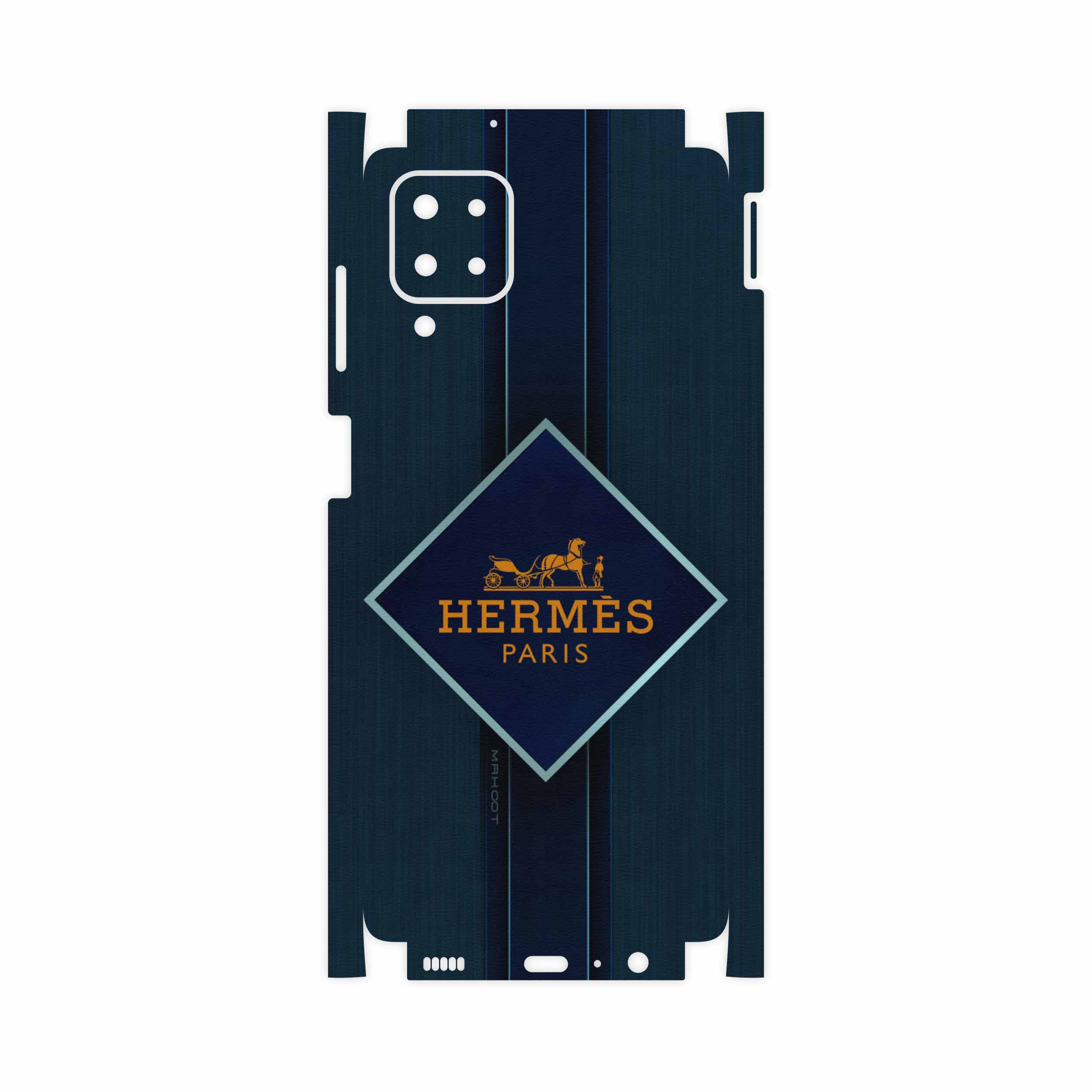برچسب پوششی ماهوت مدل Hermes-Logo-FullSkin مناسب برای گوشی موبایل سامسونگ Galaxy M12