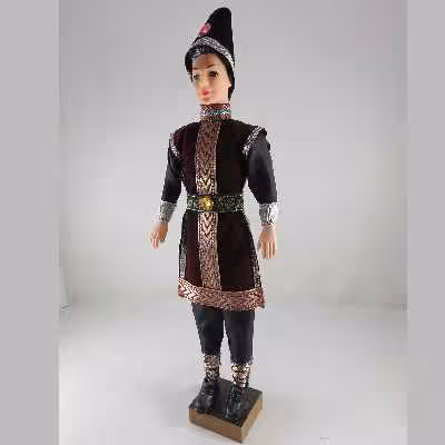 عروسک طرح سنتی مدل داماد ارتفاع 31 سانتی متر