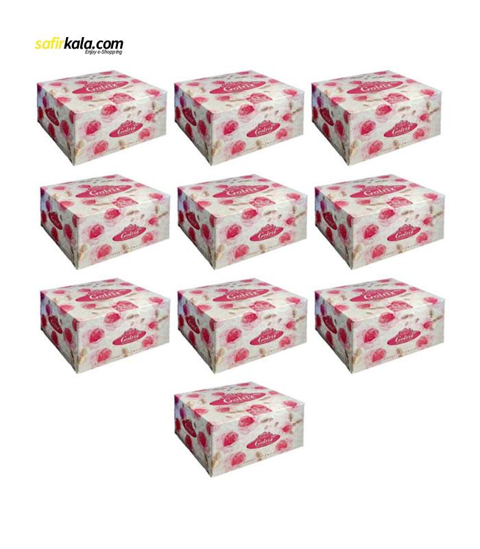 دستمال کاغذی 50 برگ گلریز مدل معطر کد 01 مجموعه 10 عددی