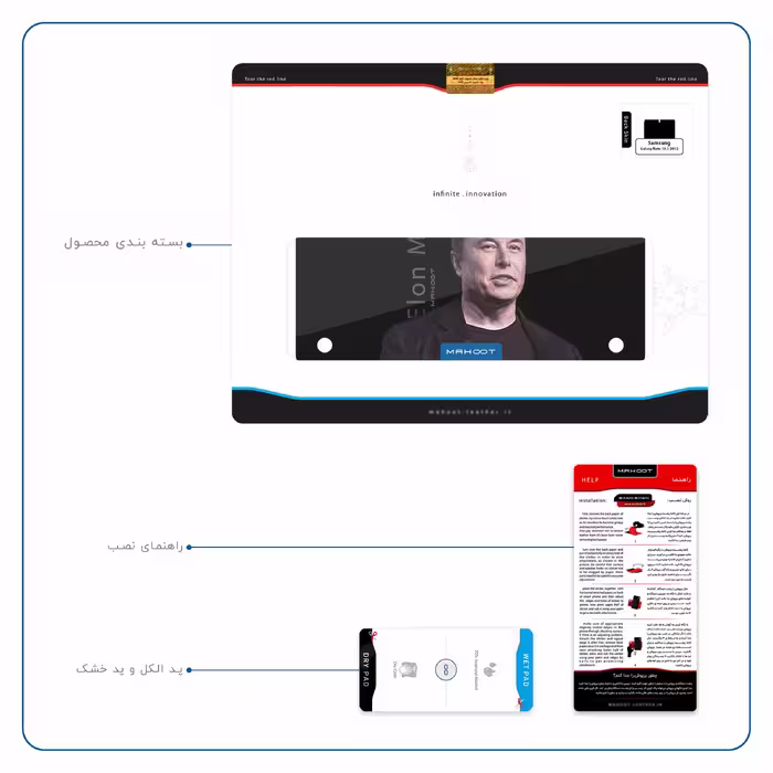 برچسب پوششی ماهوت مدل Elon Musk مناسب برای تبلت سامسونگ Galaxy Note 10.1 2012 N8010