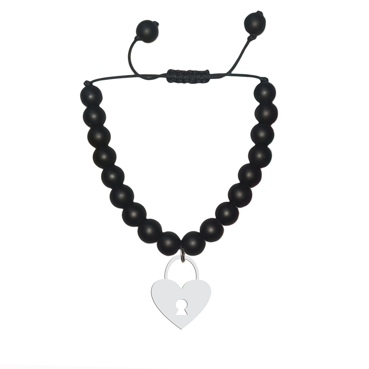 دستبند هایکا طرح قلب و قفل مدل ha1-3