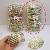 شانه زلفی نگین دار طلایی