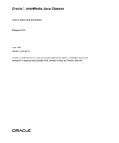 خرید و دانلود نسخه کامل کتاب Oracle InterMedia Java Classes. User's Guide and Reference