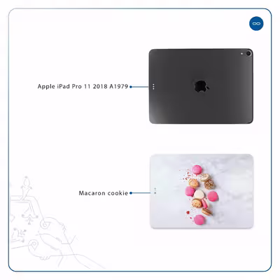 برچسب پوششی ماهوت مدل Macaron cookie مناسب برای تبلت اپل iPad Pro 11 2018 A1979