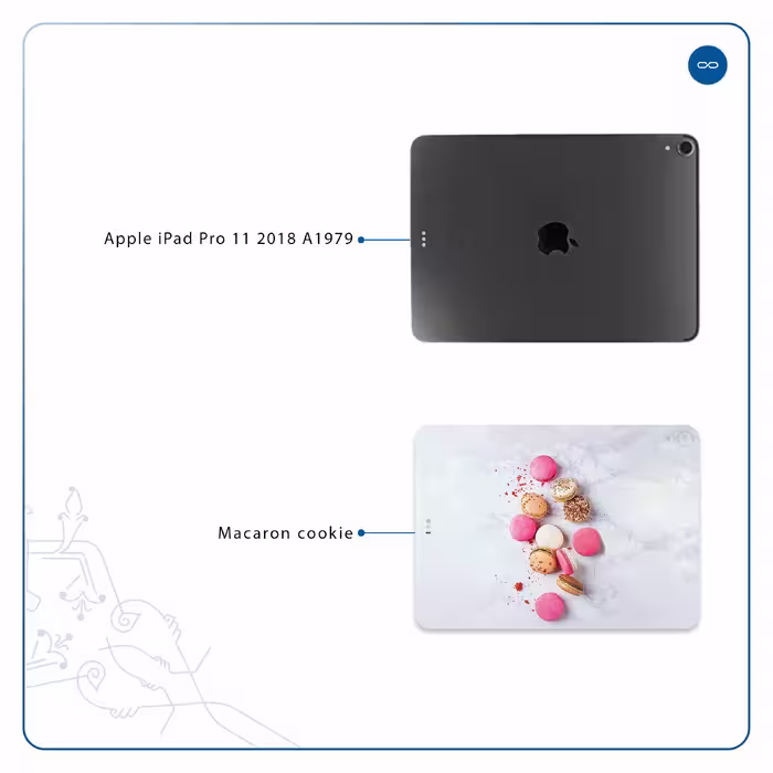 برچسب پوششی ماهوت مدل Macaron cookie مناسب برای تبلت اپل iPad Pro 11 2018 A1979