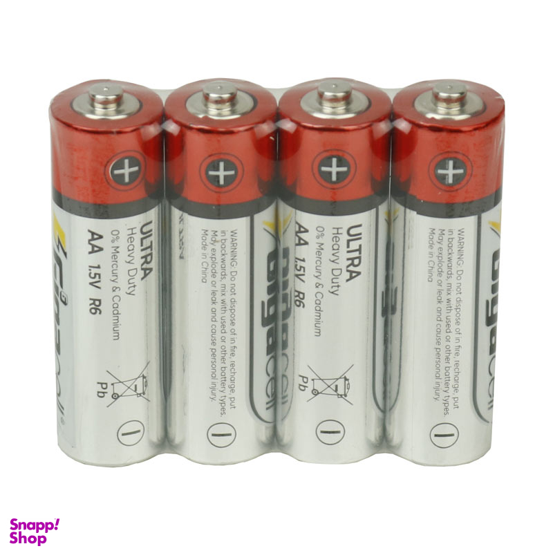 باتری قلمی گیگاسل مدل Ultra Heavy Duty R6 1.5V AA بسته 4 عددی