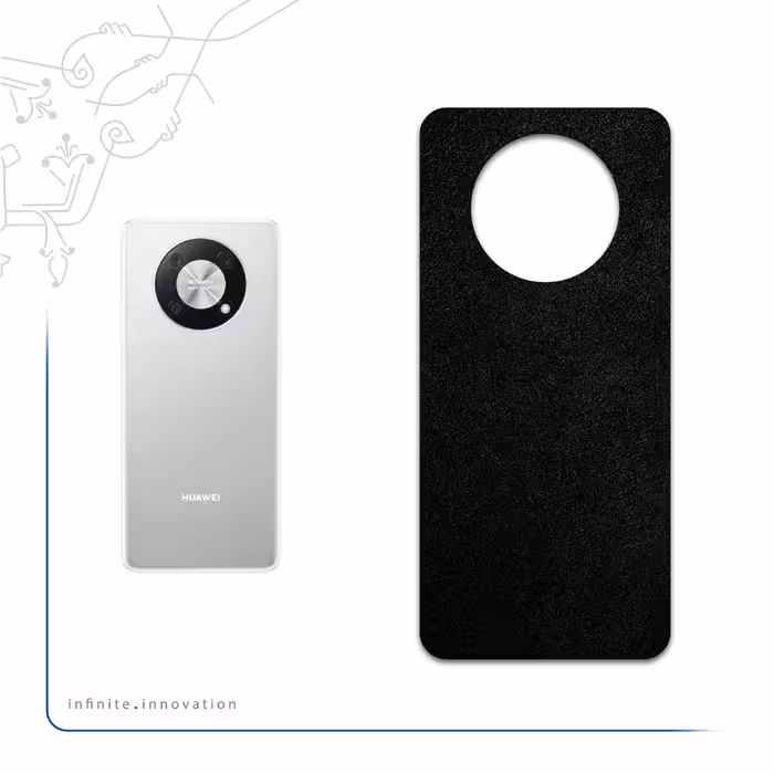 برچسب پوششی ماهوت مدل Black-Chamois-Leather مناسب برای گوشی موبایل هوآوی Nova Y90