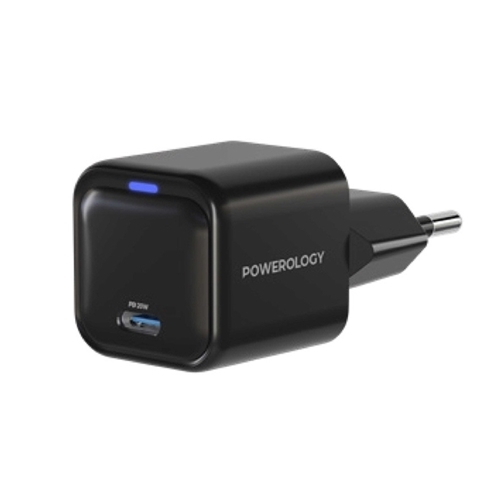 شارژر دیواری پاورولوژی Powerology Ultra-Compact GaN Charger PWCUQC015 توان 20 وات