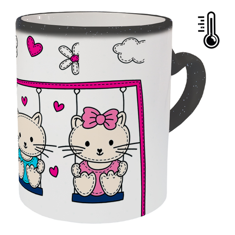 ماگ حرارتی مدل دسته قلبی اکلیلی طرح کیتی کد 46