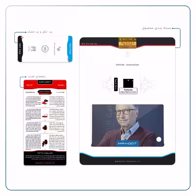 برچسب پوششی ماهوت مدل Bill Gates مناسب برای تبلت سامسونگ Galaxy Tab S2 8.0 2015 T715