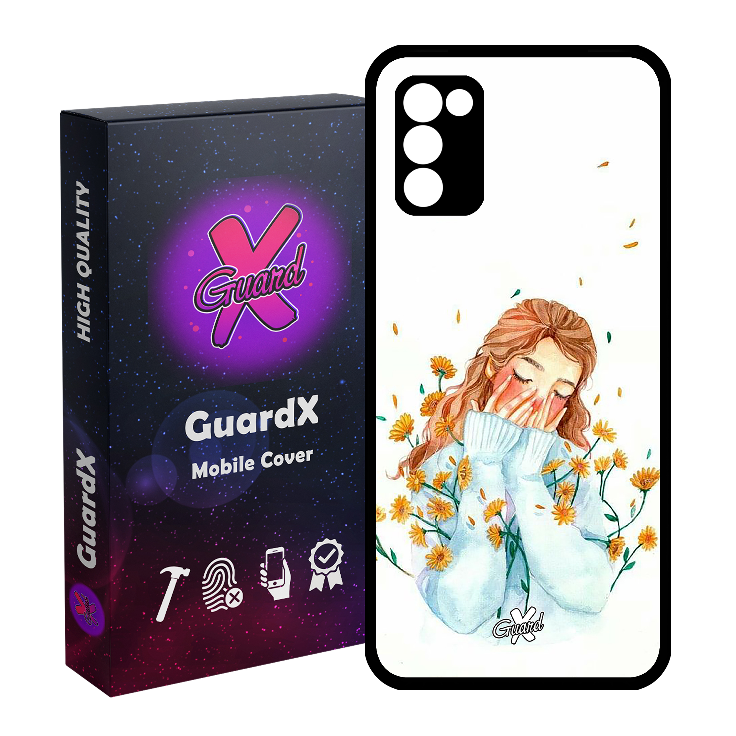 کاور گارد ایکس طرح Girl مدل Glass10315 مناسب برای گوشی موبایل سامسونگ Galaxy A02s / M02s