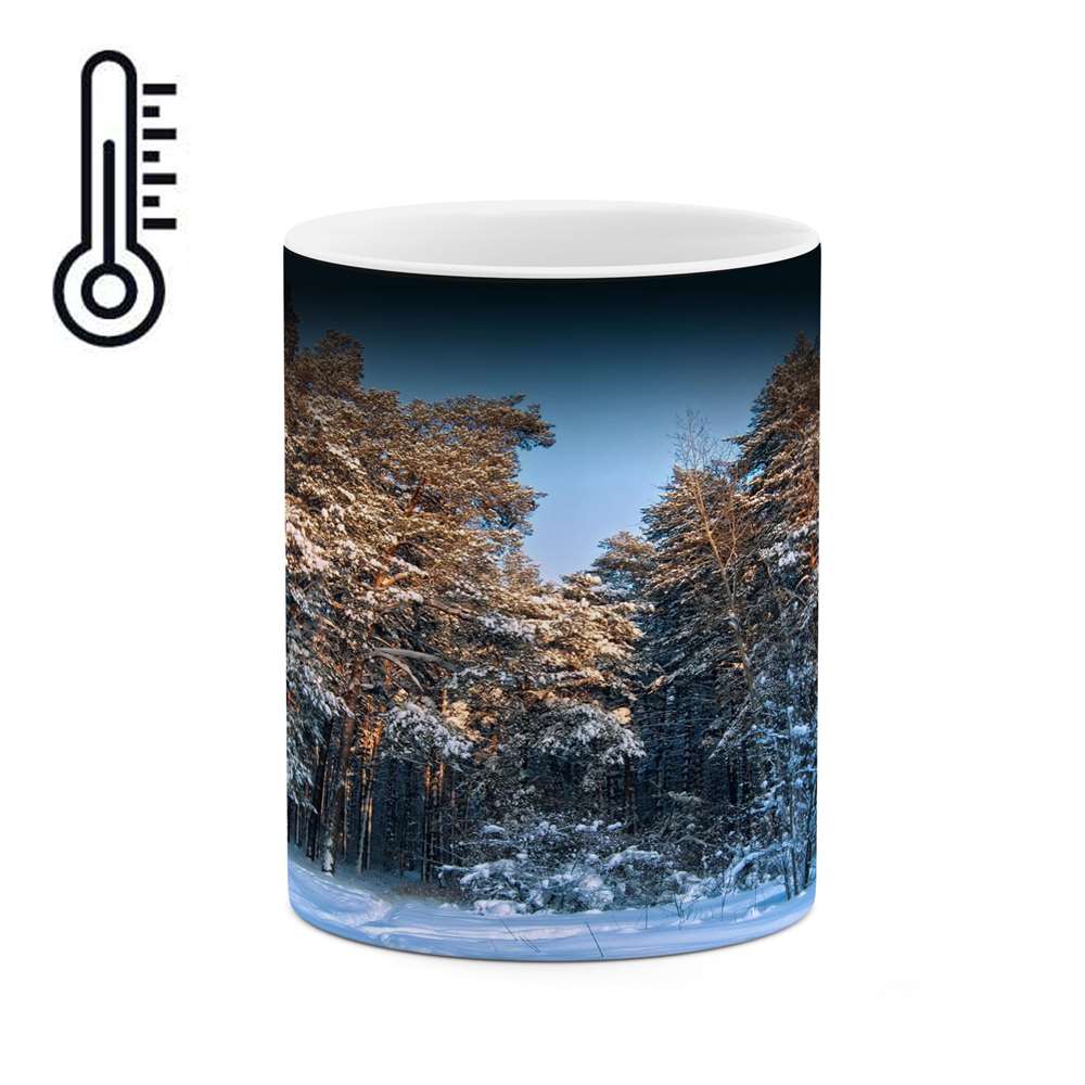 ماگ حرارتی کاکتی طرح منظره برفی مدل mgh15052