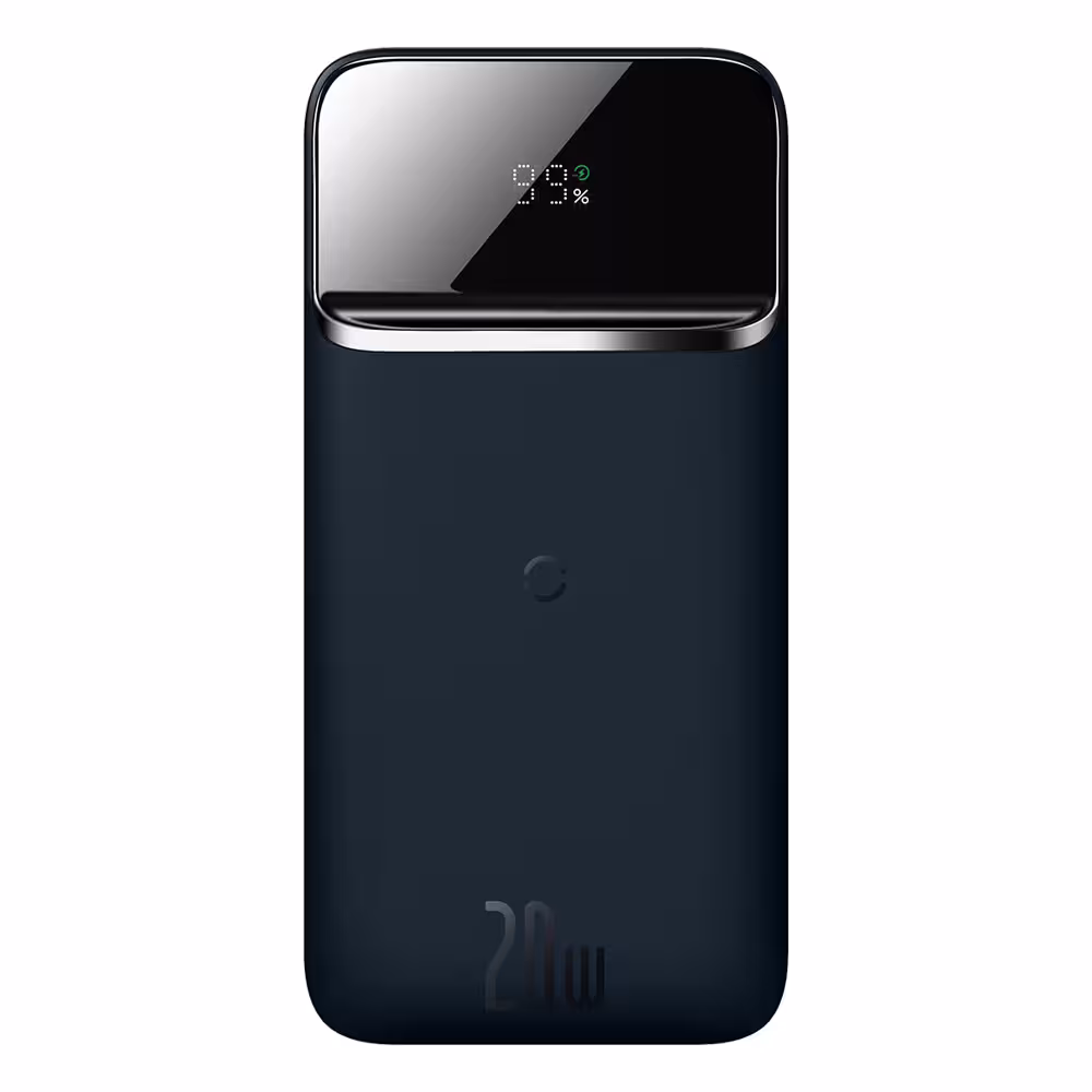 پاوربانک بی سیم مگنتی بیسوس مدل Magnetic Wireless PPCXW10 ظرفیت 10000 میلی‌آمپر توان 20 وات