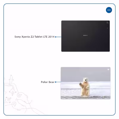 برچسب پوششی ماهوت مدل Polar bear مناسب برای تبلت سونی Xperia Z2 Tablet LTE 2014