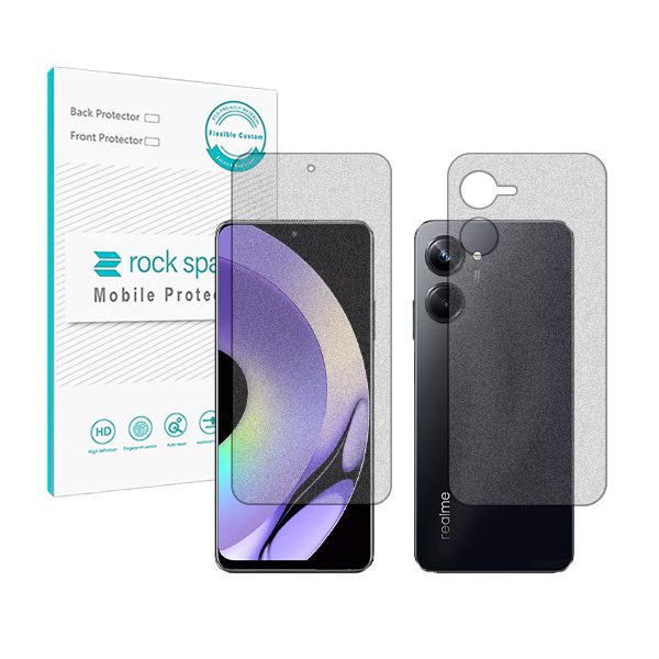 گلس صفحه نمایش و پشت گوشی ریلمی 10 Pro مدل نانو هیدروژل مات برند راک اسپیس کد SS