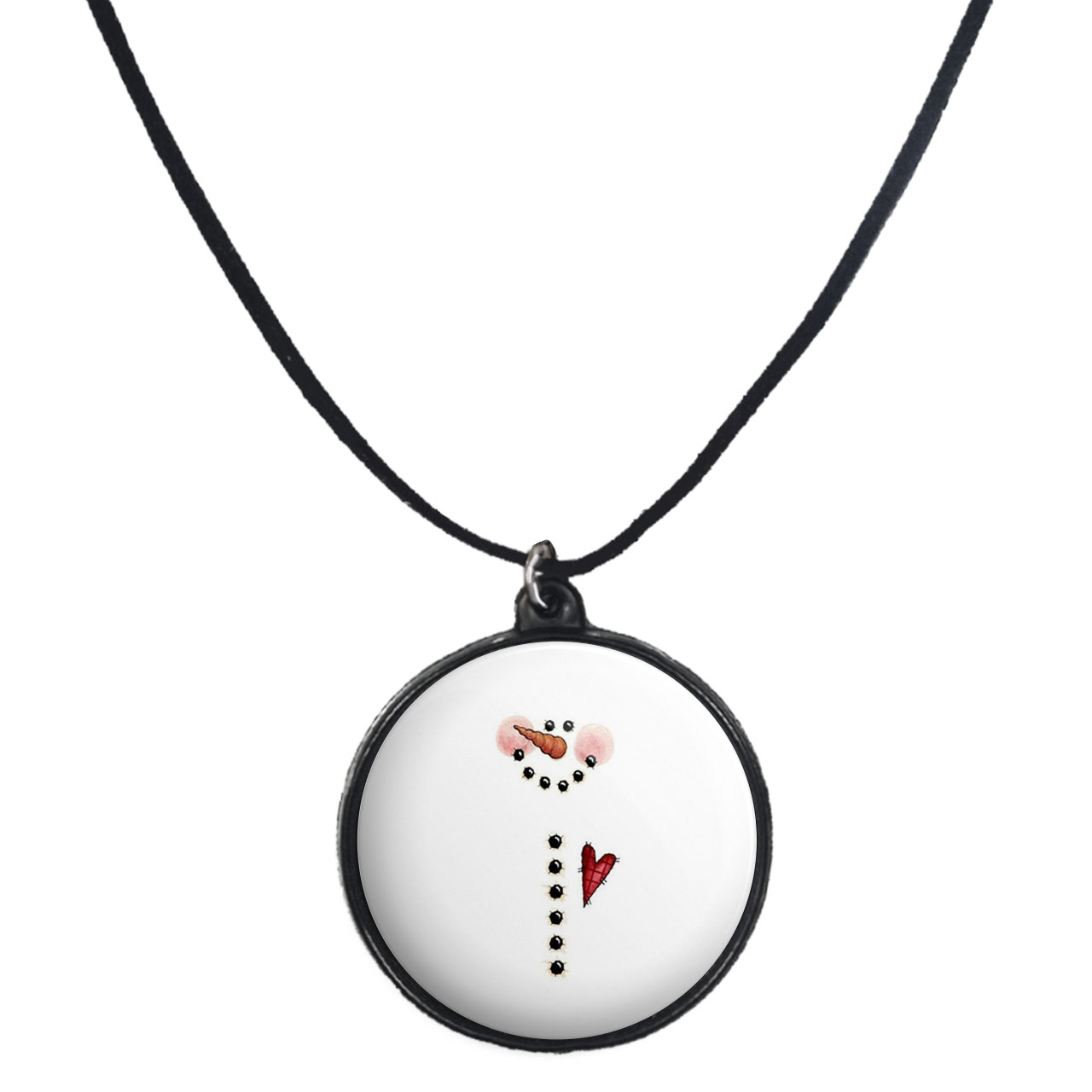 گردنبند پرمانه طرح آدم برفی کد pmb.30446 مدل دو طرفه