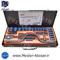 جعبه بکس 24 تکه تایوانی فشار قوی گاما مشکی ماشین هندلی جعبه فلزی مدل GAMMA 6624