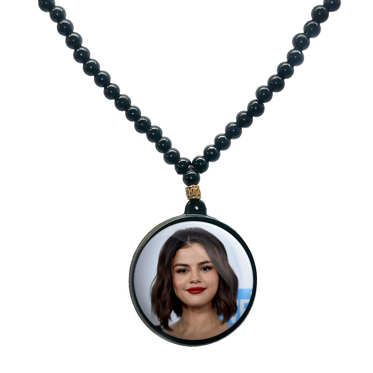 گردنبند پرمانه طرح سلنا گومز کد pmd.1127 مدل دو طرفه