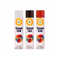 اسپری رنگ قرمز ترافیک و سفید مات و قهوه ای شکلاتی گرین دات مدل color3 حجم 250 میلی لیتر مجموعه 3 عددی