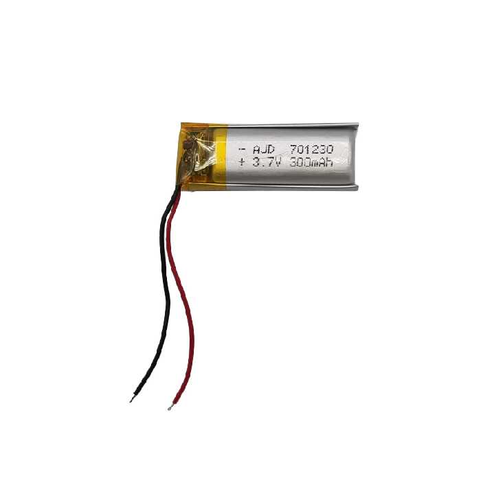 باتری لیتیوم پلیمر 3.7 ولت مدل 701230 ظرفیت 300 میلی آمپر