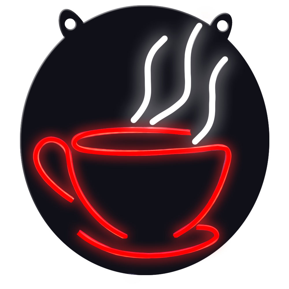  چراغ دیواری مدل نئون طرح فنجان قهوه