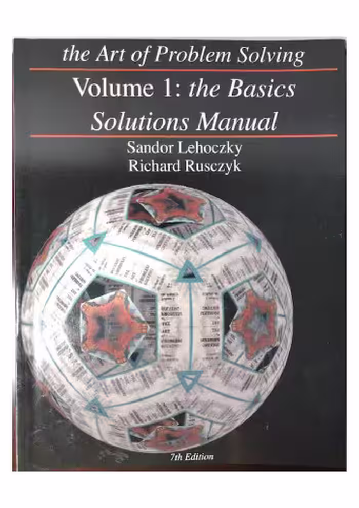 خرید و دانلود نسخه کامل کتاب The Art of Problem Solving Volume 1; The Basics Solutions Manual