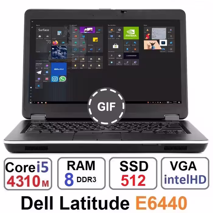 لپ تاپ دل Dell LatiTude E6440 Core i5 4310m رم8و512