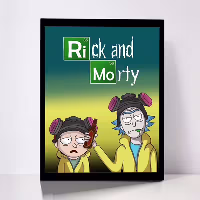 تابلو مدل Rick &amp; Morty کد F-1067