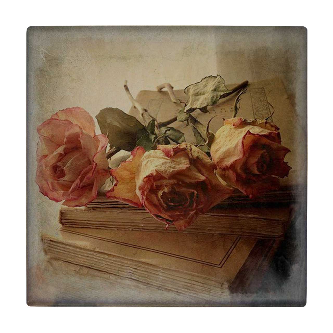 کاشی کارنیلا طرح گل های رز و کتاب مدل لوحی کد klh674