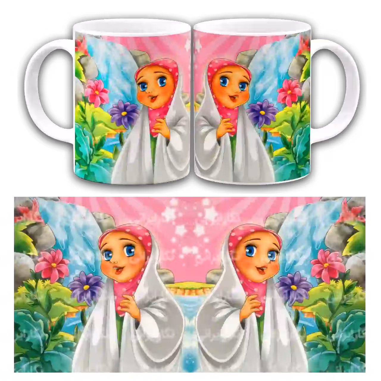 ماگ دختر باحجاب مدل 2T1