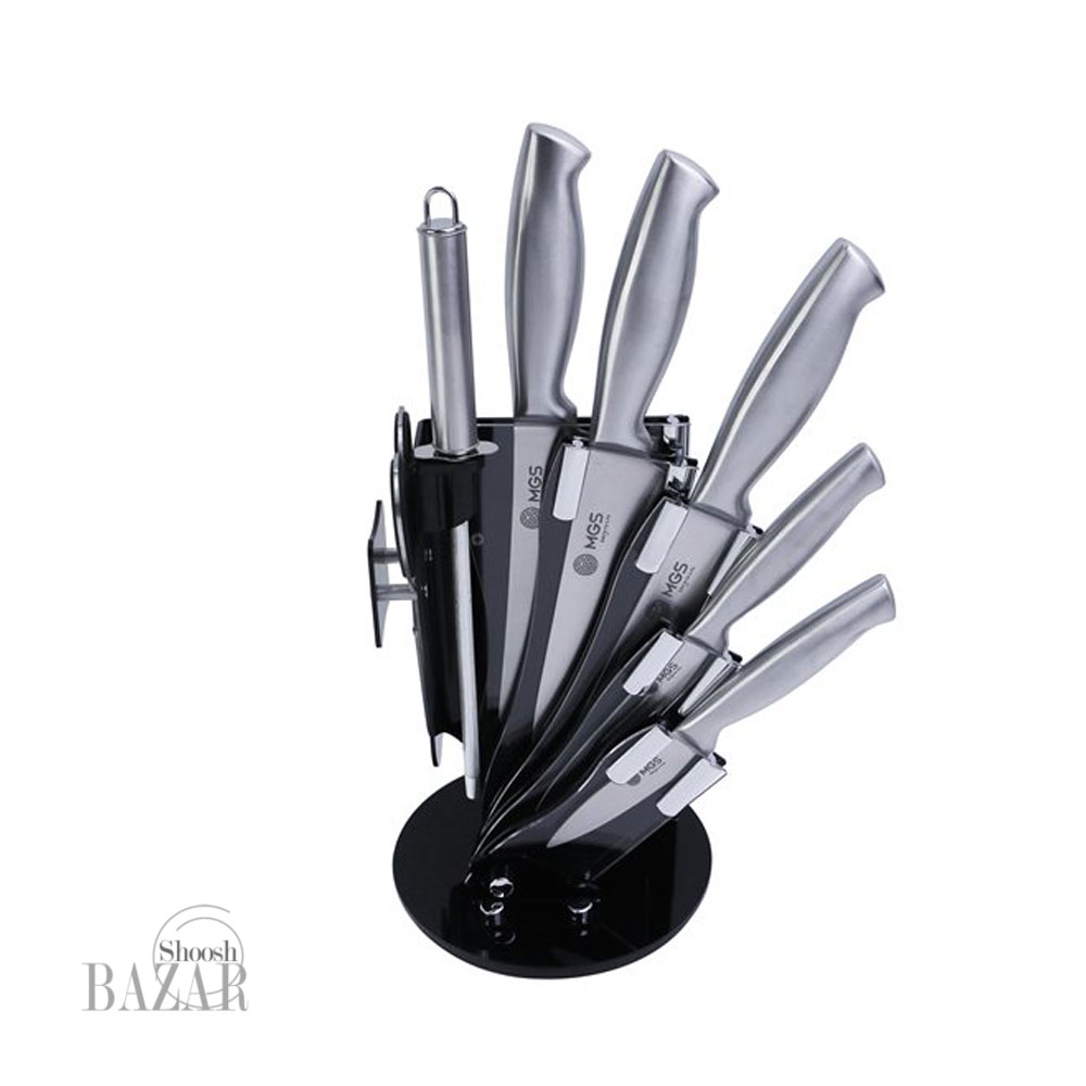 سرویس چاقو 9 پارچه تمام استیل ام جی اس مدل KS9016S