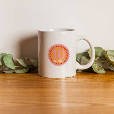 ماگ طرح ماه شمار مدل 10 ماهگی